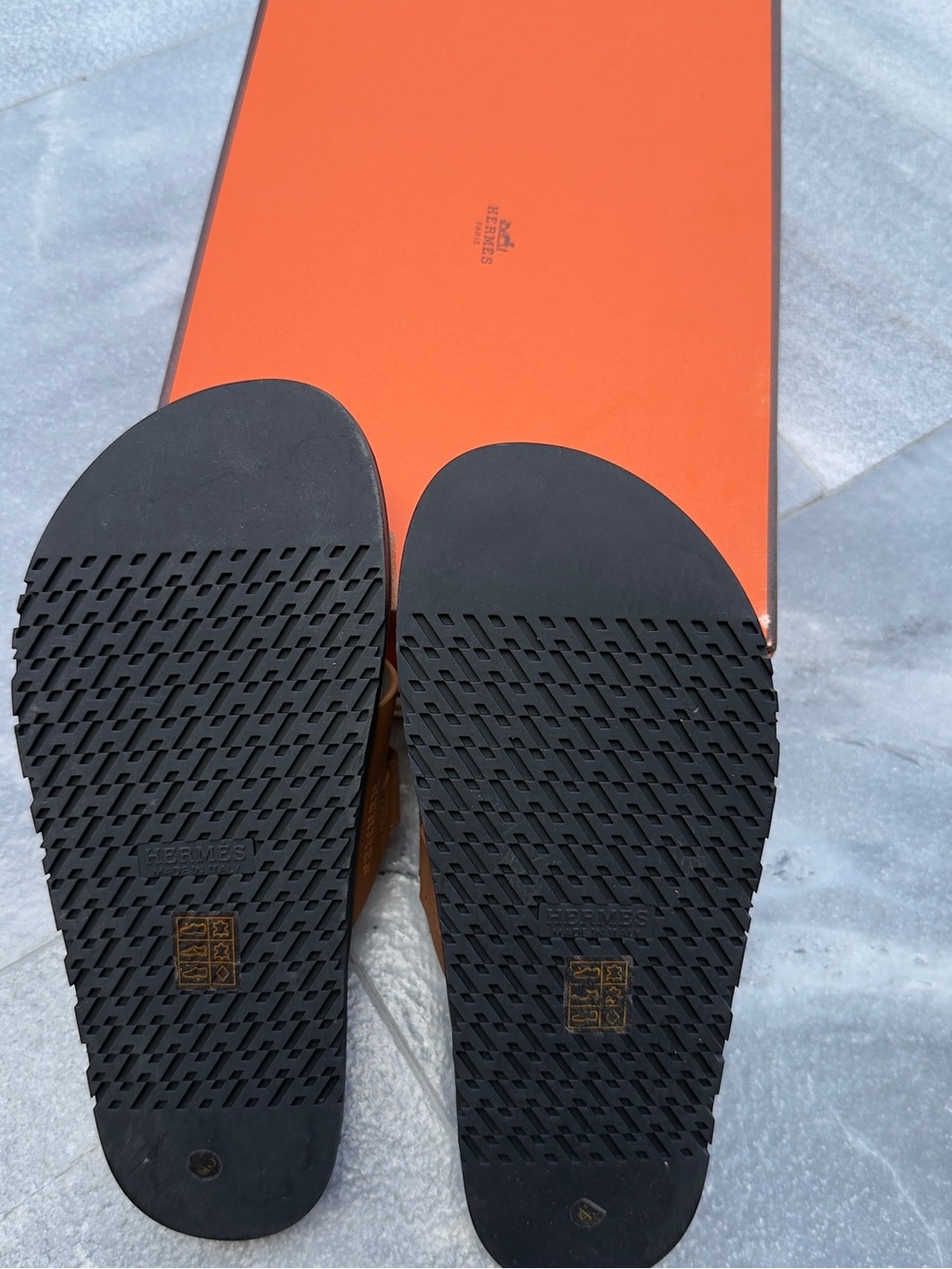 Men's / Women’s Brown Leather Slide Sandals - Picture 4 of 6